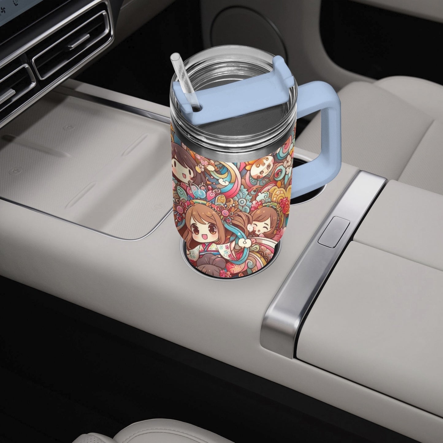 Stanley - Stanley cup - Car Tumbler Cup 40oz, Anime & Retro Comic Book Style Insulated Mug, Colorful Superhero Design - premium material. limited stock. Order yours now and stand out with this exclusive piece!