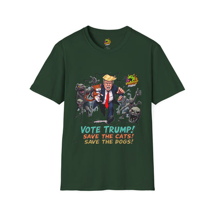 Trump - They're Eating the Dogs Shirt | Funny Cat and Dog Political Tee | Trump Election Satire T-Shirt - premium material. limited stock. Order yours now and stand out with this exclusive piece!