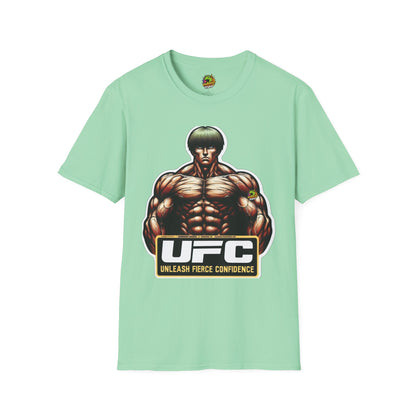 with - UFC T Shirt | Unleash Fierce Confidence | UFC Tee with Baki Anime Elements for Athletes - custom-made. limited stock. Order yours now and stand out with this exclusive piece!