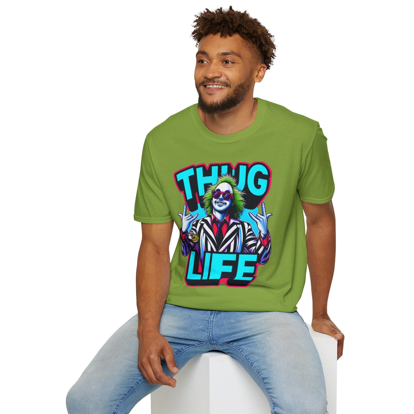 Halloween - Beetlejuice Shirt | Thug Life Halloween Graphic Tee | Spooky Beetlejuice T-Shirt - custom-made. perfect gift idea. Order yours now and stand out with this exclusive piece!