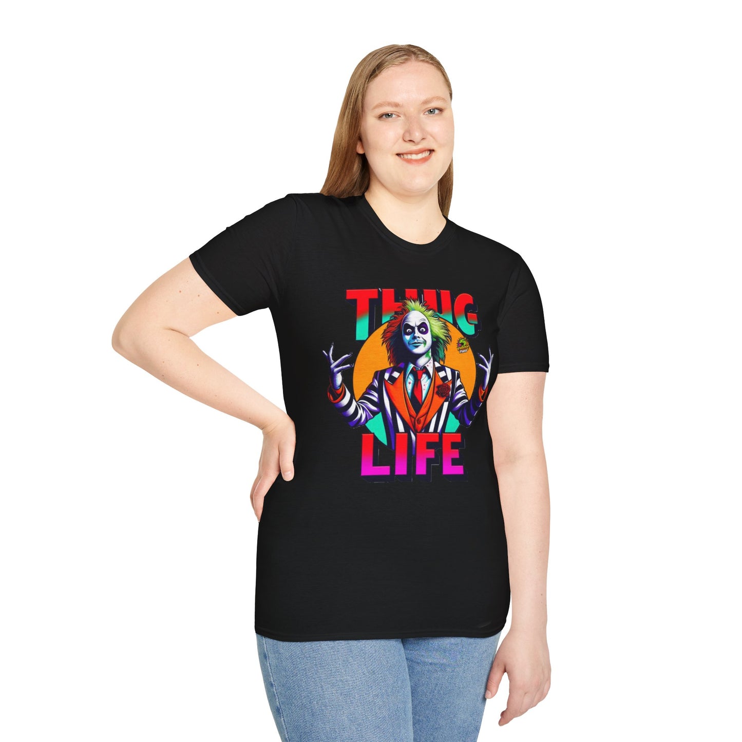 T-Shirt - Beetlejuice Shirt | Thug Life Halloween T-Shirt | Creepy Beetlejuice Graphic Tee - premium material. perfect gift idea. Order yours now and stand out with this exclusive piece!