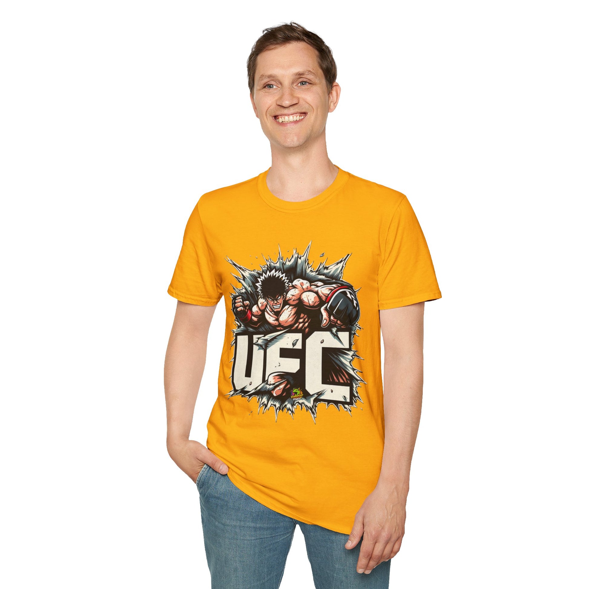 Halloween graphic tee - UFC T Shirt | Unleash Fierce Confidence | UFC Tee Shirts for Gym & Anime Lovers - high-quality material. unique graphic tee featuring iconic horror characters. Order yours now and stand out with this exclusive piece!