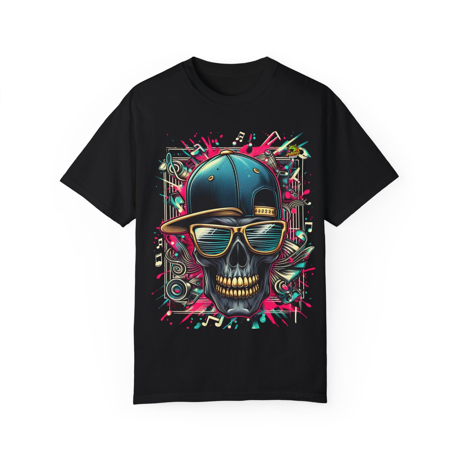 Neon Abstract Graffiti Explosion Rapper Merch | Bold Street Art T-Shirt - High Quality Image