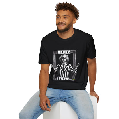 Tee - Beetlejuice Shirt | Thug Life Halloween T-Shirt | Beetlejuice Costume Tee with Attitude - premium material. perfect gift idea. Order yours now and stand out with this exclusive piece!