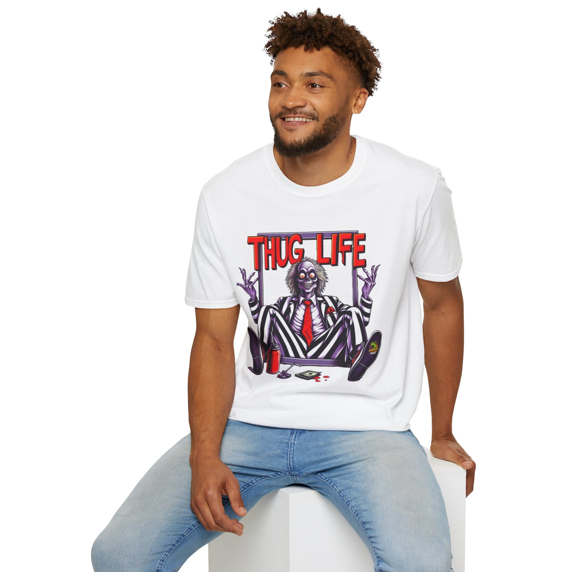 high-quality - Beetlejuice Shirt | Funny Thug Life Graphic T-Shirt | Halloween Beetlejuice Tee - custom-made. perfect gift idea. Order yours now and stand out with this exclusive piece!