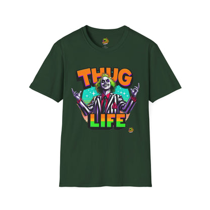 | - Beetlejuice Shirt | Spooky Thug Life Tee | Halloween Beetlejuice Graphic Shirt Women - premium material. limited stock. Order yours now and stand out with this exclusive piece!