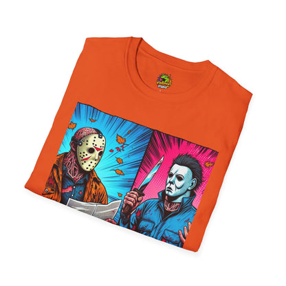 product - Michael Myers Vintage Tee | Jason Voorhees Funny Halloween Picnic Shirt - custom-made. limited stock. Order yours now and stand out with this exclusive piece!