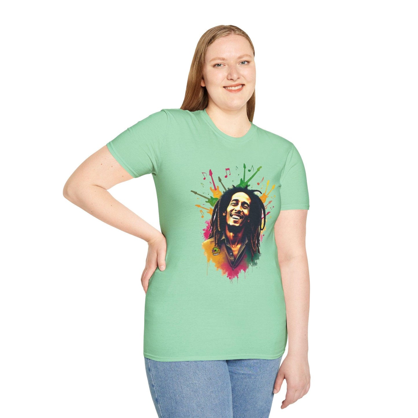 Bob Marley T-Shirt - Soulful Echoes - VibroPrint Studio