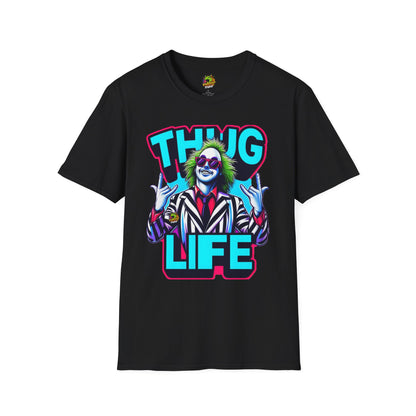 Beetlejuice Shirt | Thug Life Halloween Graphic Tee | Spooky Beetlejuice T-Shirt - High Quality Image