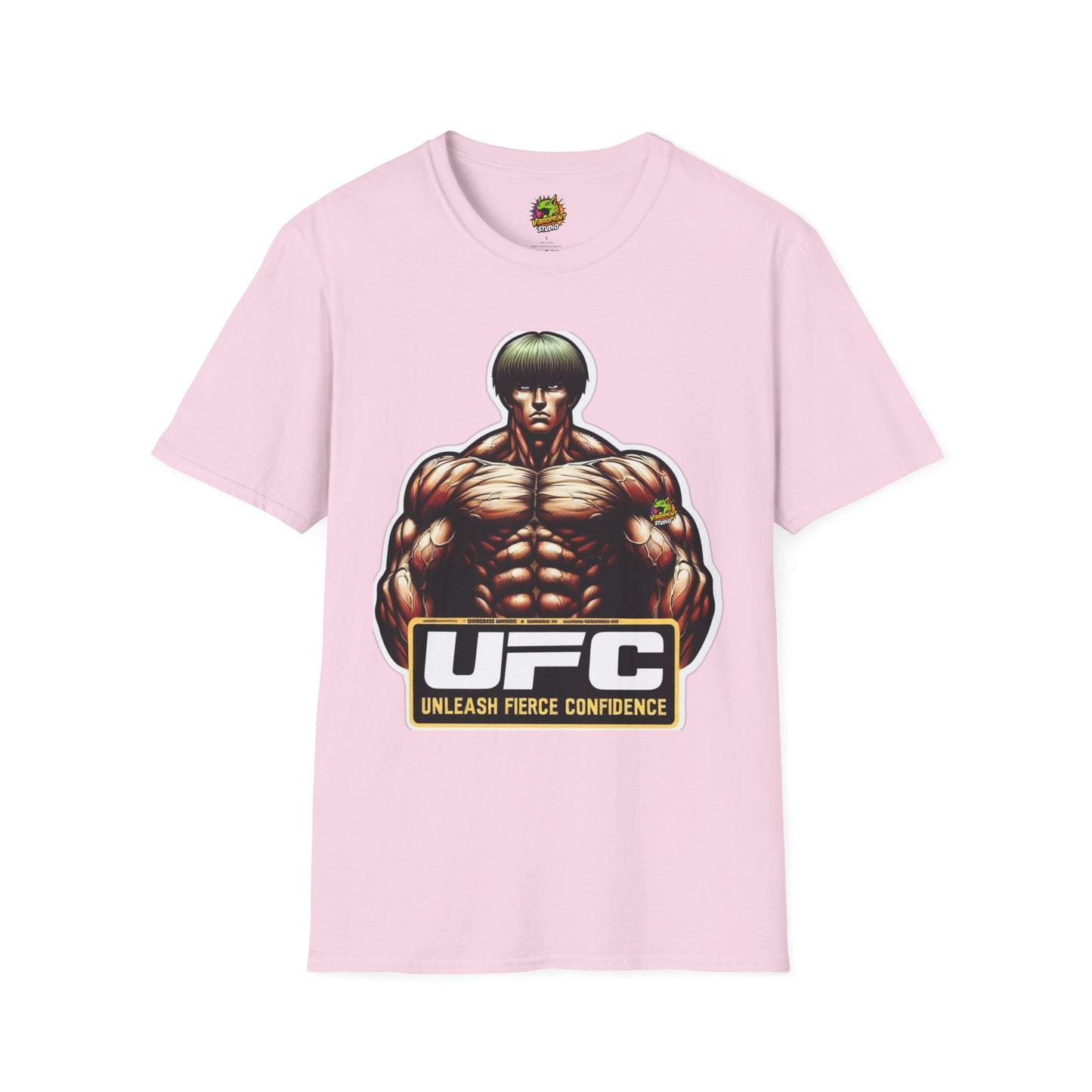 | - UFC T Shirt | Unleash Fierce Confidence | UFC Tee with Baki Anime Elements for Athletes - custom-made. limited stock. Order yours now and stand out with this exclusive piece!