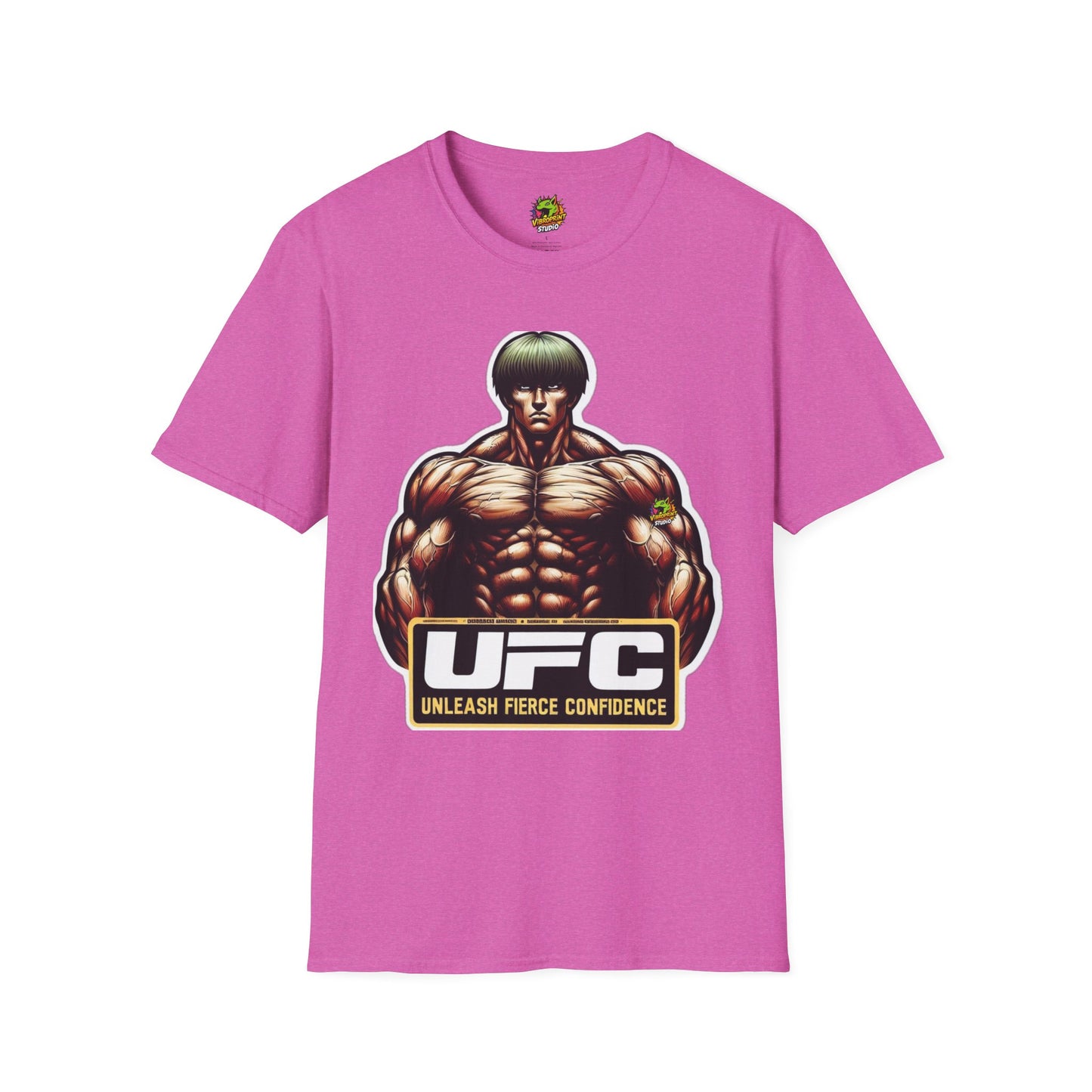 Unleash - UFC T Shirt | Unleash Fierce Confidence | UFC Tee with Baki Anime Elements for Athletes - premium material. limited stock. Order yours now and stand out with this exclusive piece!