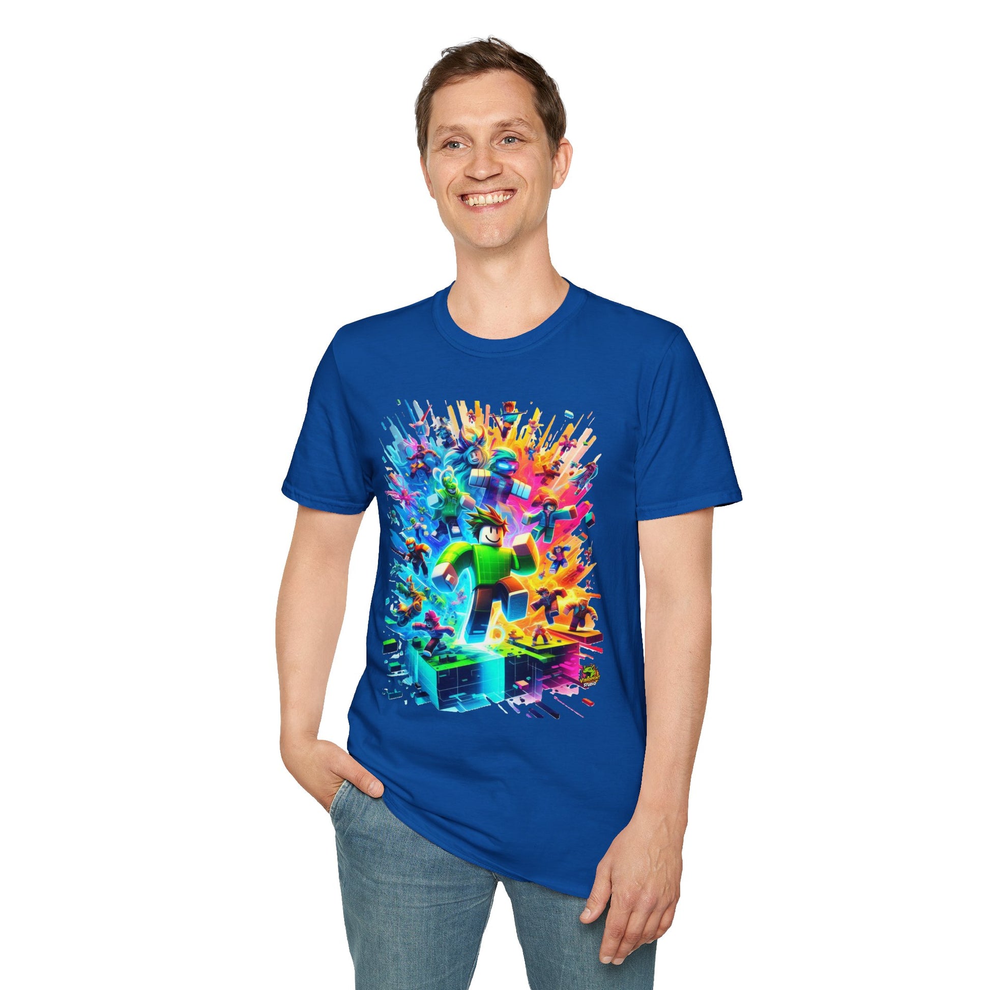 product - Cool Roblox Gamer Tee for Boys & Girls | Roblox Adventure Shirt | Roblox Graphic T-Shirt | Fun Gift for Roblox Lovers - premium material. limited stock. Order yours now and stand out with this exclusive piece!