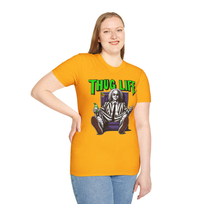 Creepy - Beetlejuice Shirt | Thug Life Halloween T-Shirt | Creepy Beetlejuice Graphic Tee - premium material. limited stock. Order yours now and stand out with this exclusive piece!