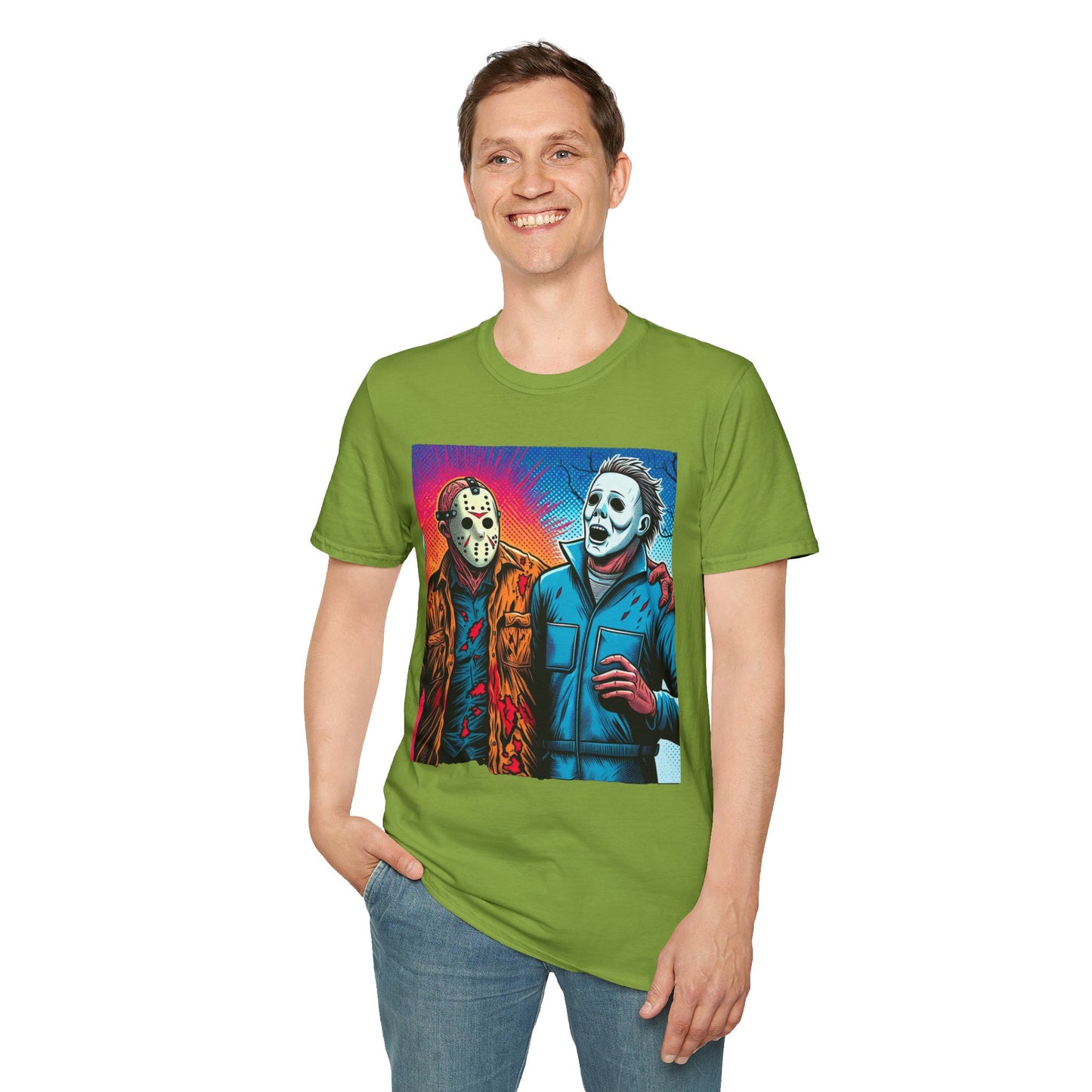 product - Jason Voorhees & Michael Myers Shirt | Funny Vintage Halloween Tee - custom-made. limited stock. Order yours now and stand out with this exclusive piece!