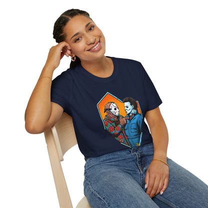 | - Michael Myers Vintage Shirt | Jason & Michael Funny Horror Tee - premium material. perfect gift idea. Order yours now and stand out with this exclusive piece!