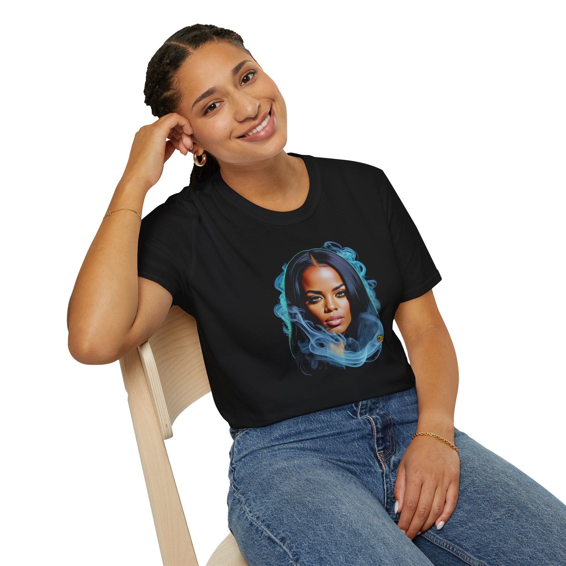 Celebrating - Aaliyah shirt | Celebrating the Icon | Memorial Portrait T-Shirt for Fans - custom-made. perfect gift idea. Order yours now and stand out with this exclusive piece!