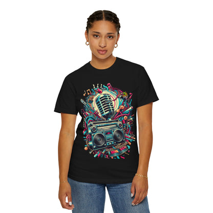 Merch - Rapper Merch Microphone & Boombox Design | Old-School Hip-Hop T-Shirt - premium material. perfect gift idea. Order yours now and stand out with this exclusive piece!