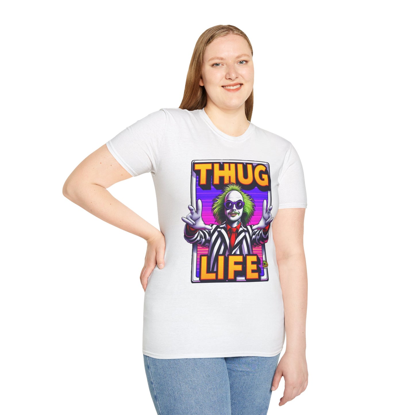 Halloween - Beetlejuice Shirt | Funny Thug Life Halloween Tee | Classic Beetlejuice Graphic T-Shirt - custom-made. limited stock. Order yours now and stand out with this exclusive piece!