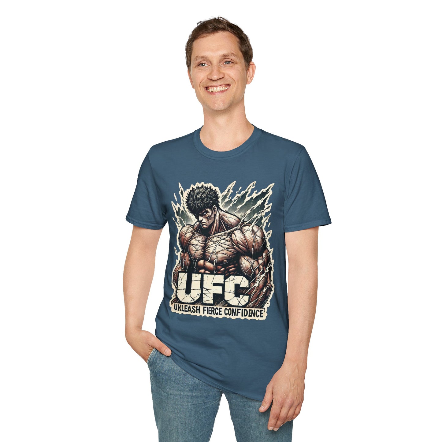 UFC T Shirt | Unleash Fierce Confidence | Motivational UFC Tee with Baki Anime Influence