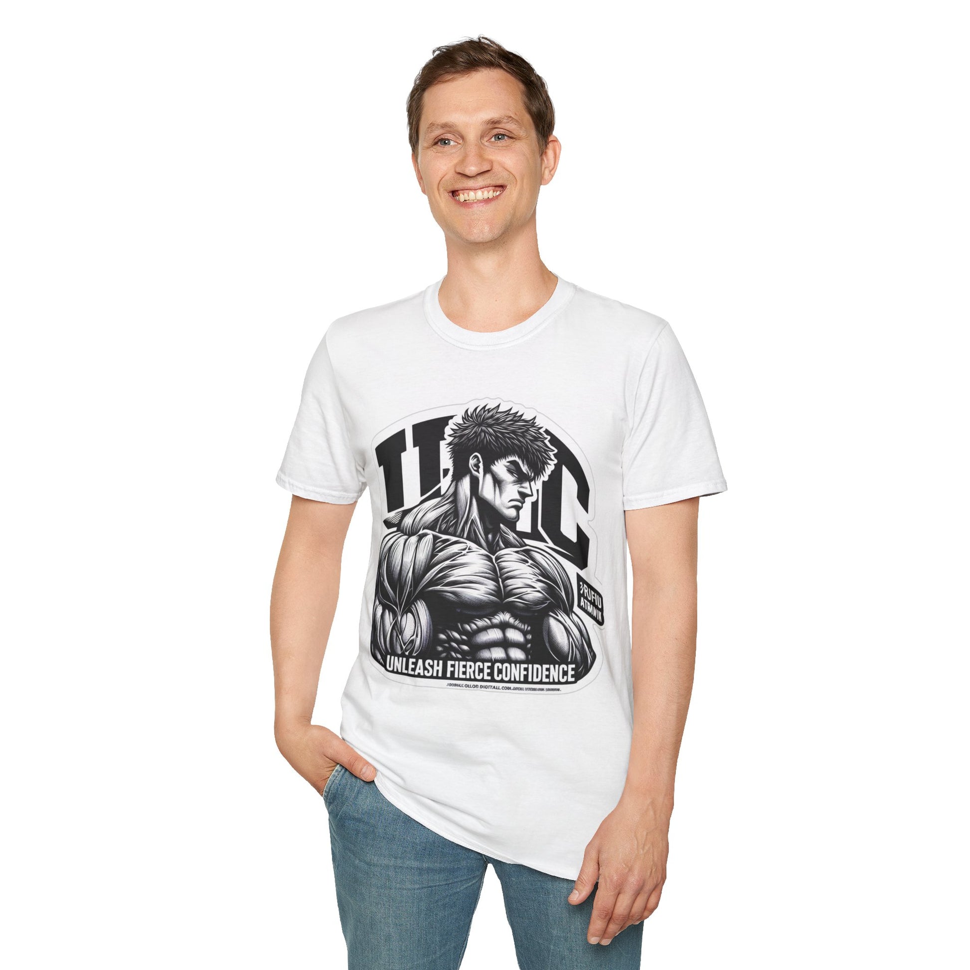 product - UFC T Shirt | Unleash Fierce Confidence | UFC Tee with Baki Anime T Shirt Inspiration - custom-made. perfect gift idea. Order yours now and stand out with this exclusive piece!