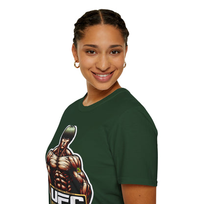 UFC T Shirt | Unleash Fierce Confidence | UFC Tee with Baki Anime Elements for Athletes