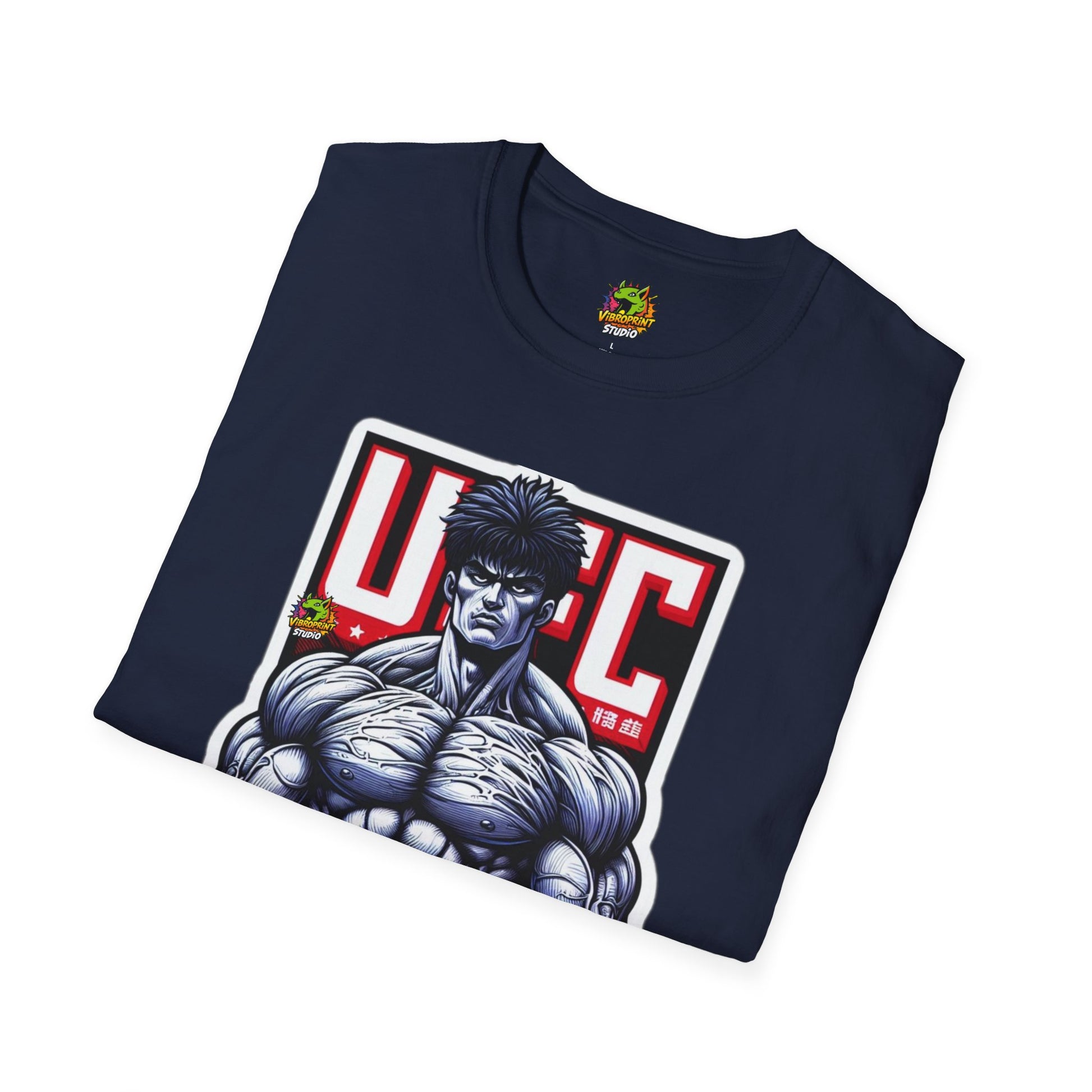 Anime - UFC T Shirt | Unleash Fierce Confidence | Motivational UFC Tee with Baki Anime Strength - custom-made. limited stock. Order yours now and stand out with this exclusive piece!