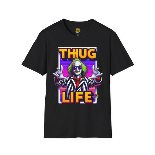 Beetlejuice Shirt | Funny Thug Life Halloween Tee | Classic Beetlejuice Graphic T-Shirt - High Quality Image