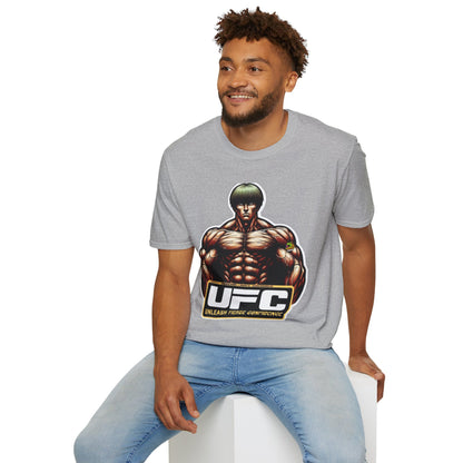 UFC - UFC T Shirt | Unleash Fierce Confidence | UFC Tee with Baki Anime Elements for Athletes - custom-made. limited stock. Order yours now and stand out with this exclusive piece!