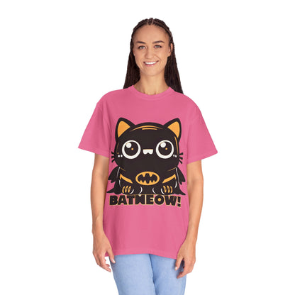 Superhero Cat T-Shirt - Cute Batman-Inspired Parody Design for Cat Lovers