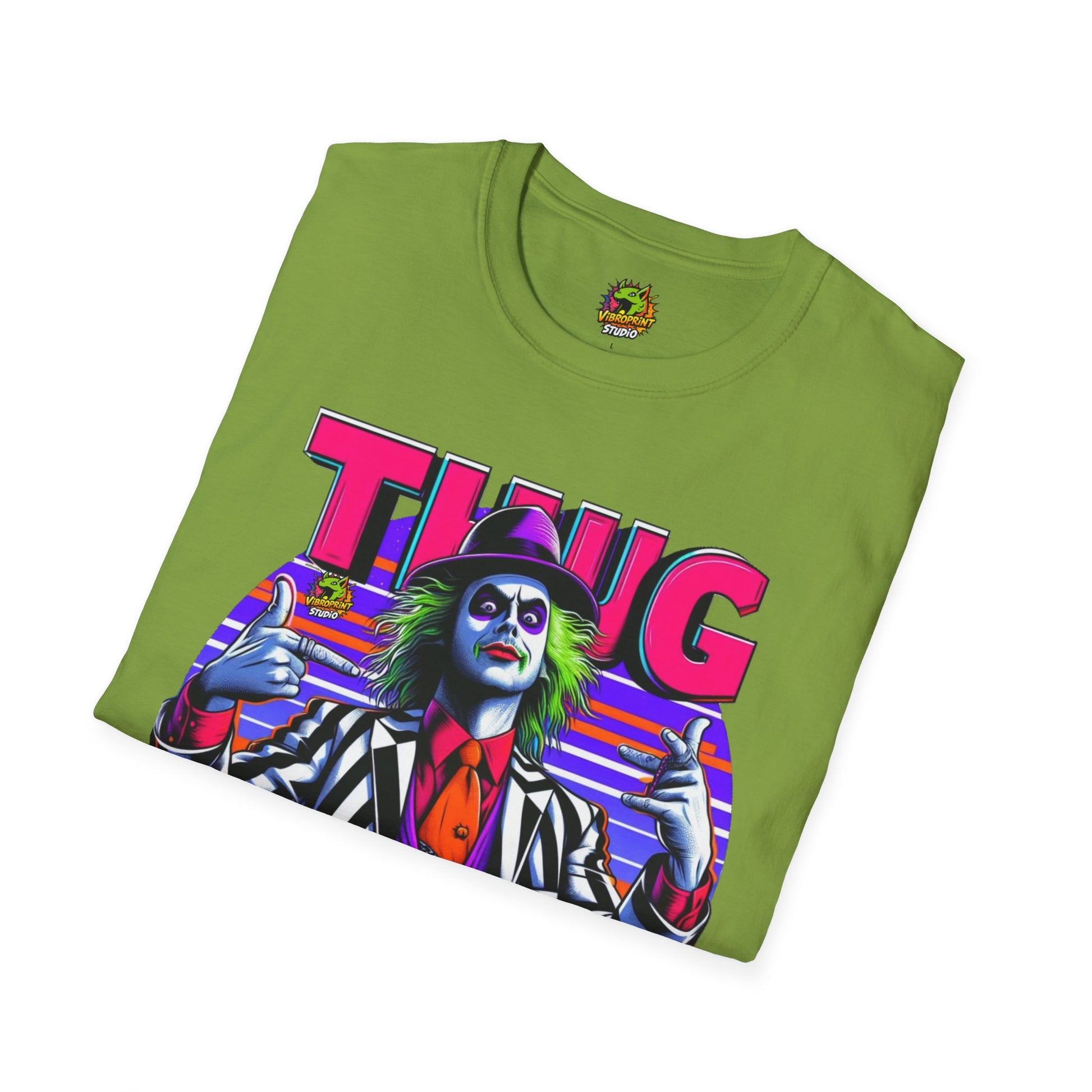 Thug - Beetlejuice Shirt | Thug Life Graphic Shirt | Funny Halloween Beetlejuice Tee - premium material. limited stock. Order yours now and stand out with this exclusive piece!