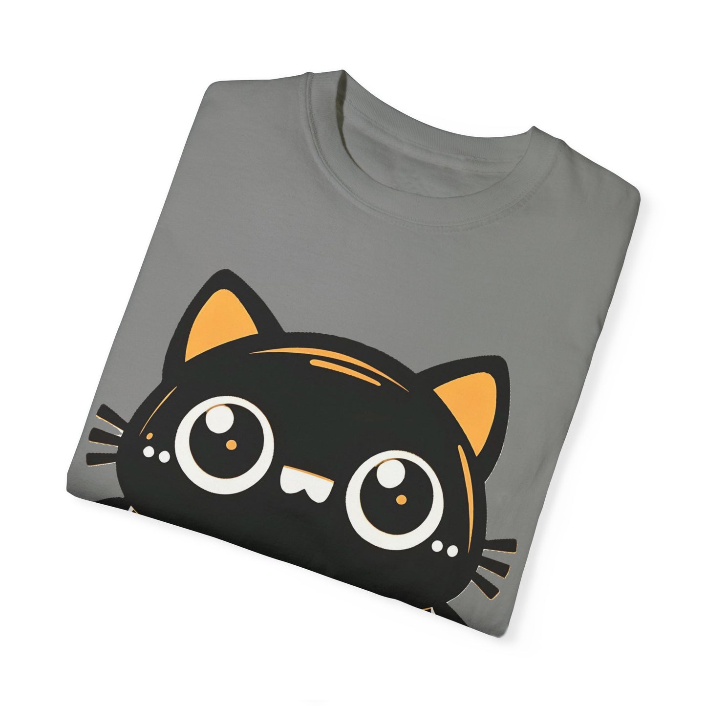 Superhero Cat T-Shirt - Cute Batman-Inspired Parody Design for Cat Lovers - High Quality Image