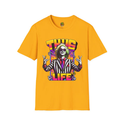 T-Shirt - Beetlejuice Shirt | Thug Life Graphic Tee | Halloween Beetlejuice Costume T-Shirt - premium material. perfect gift idea. Order yours now and stand out with this exclusive piece!