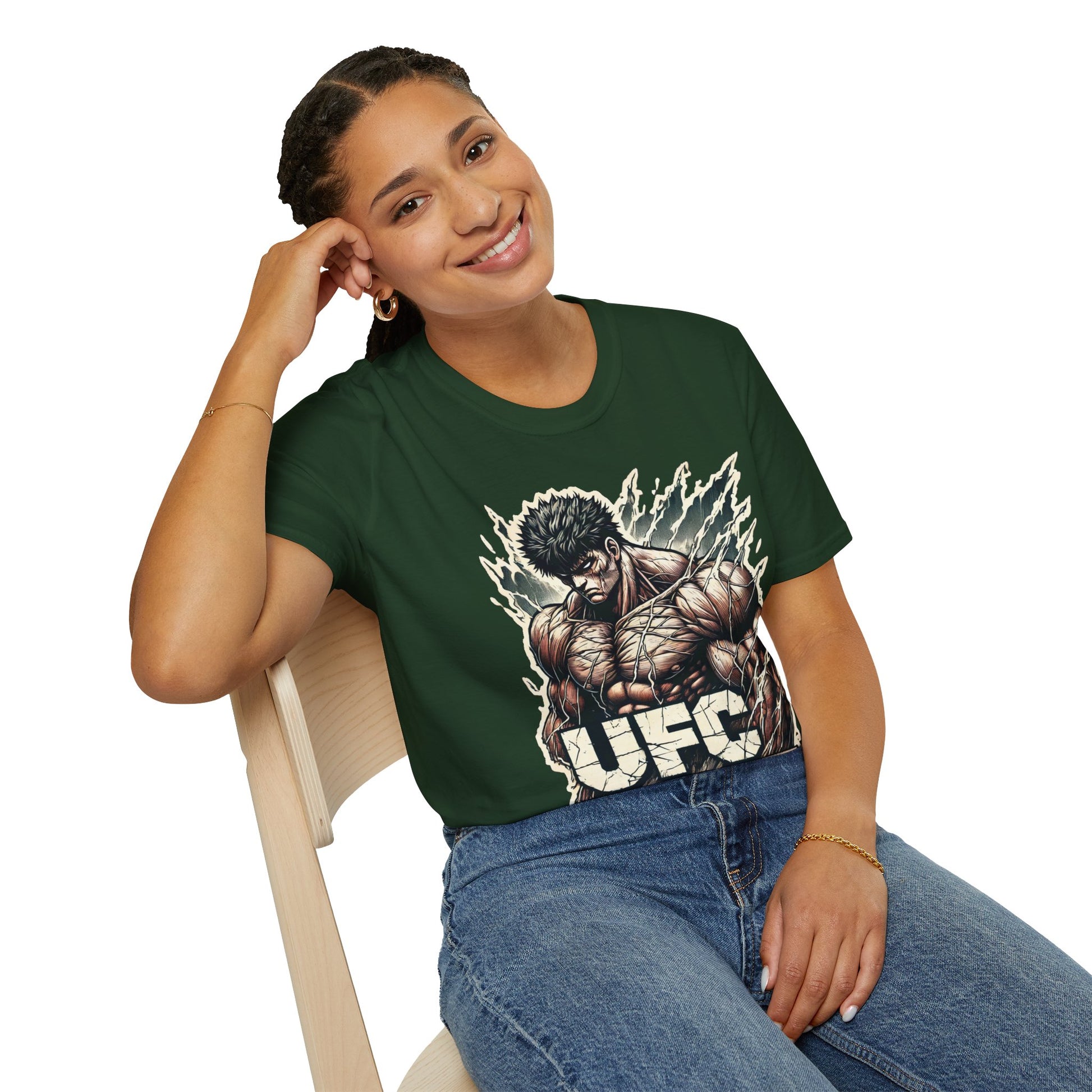 Influence - UFC T Shirt | Unleash Fierce Confidence | Motivational UFC Tee with Baki Anime Influence - custom-made. limited stock. Order yours now and stand out with this exclusive piece!