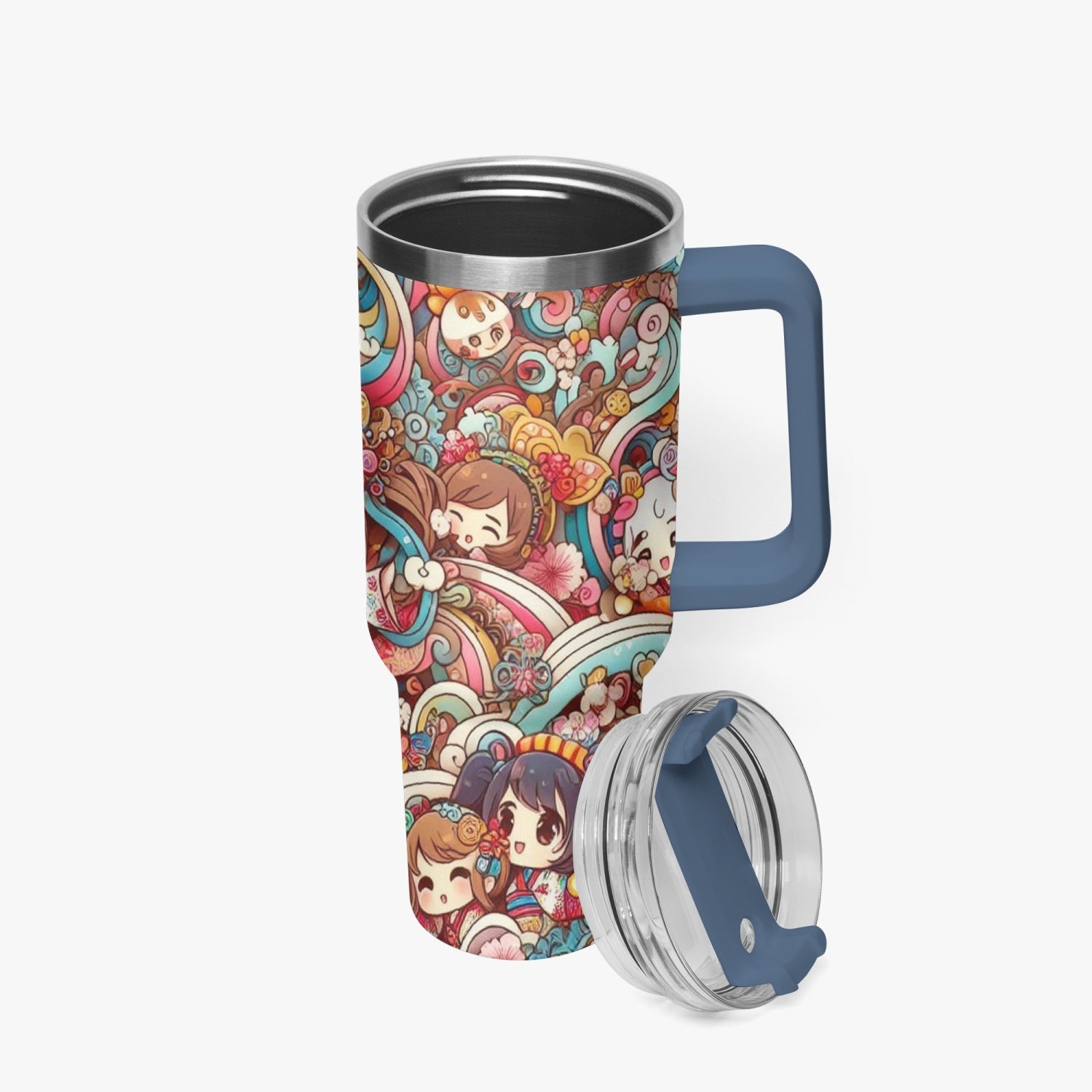 Car - Stanley cup - Car Tumbler Cup 40oz, Anime & Retro Comic Book Style Insulated Mug, Colorful Superhero Design - custom-made. limited stock. Order yours now and stand out with this exclusive piece!