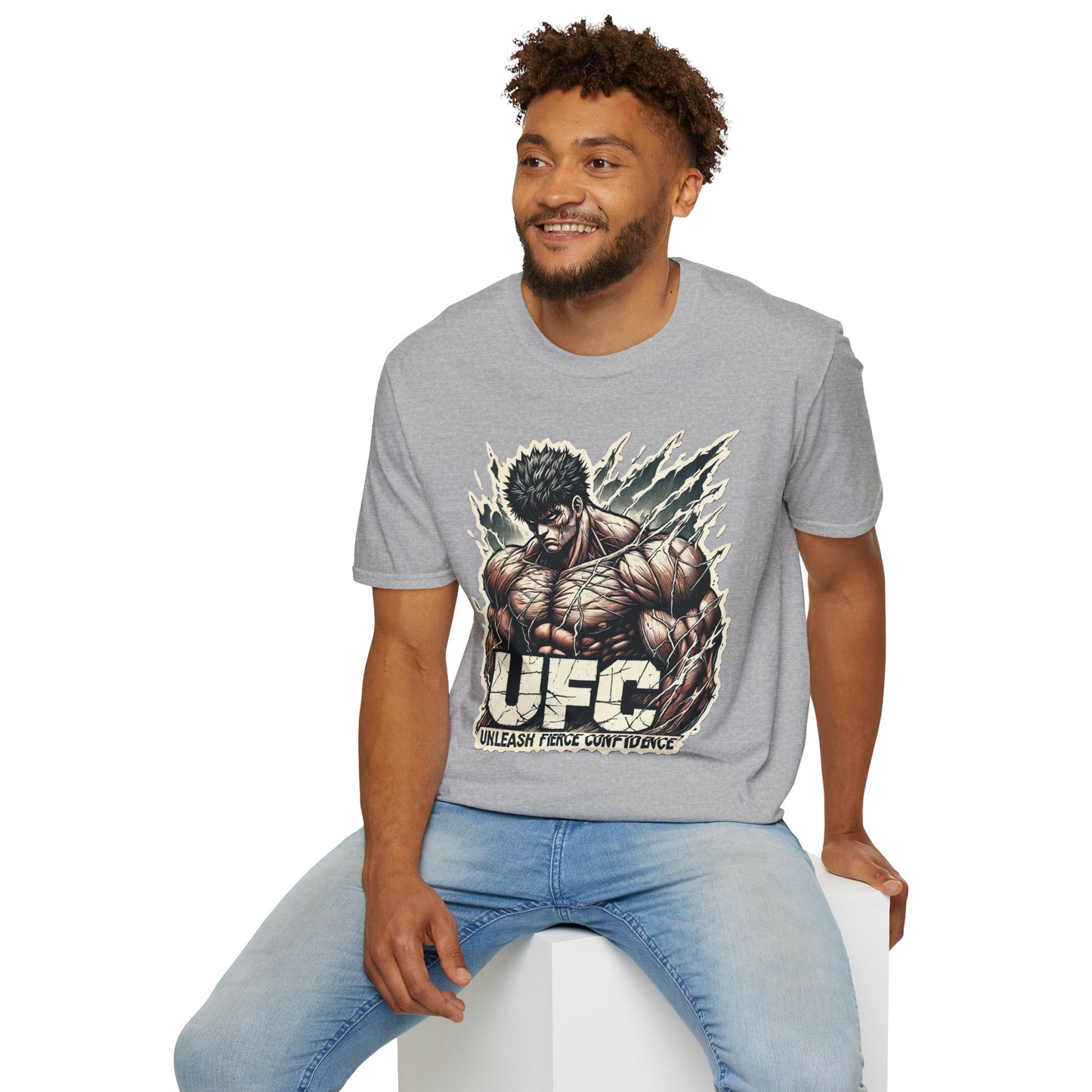 UFC T Shirt | Unleash Fierce Confidence | Motivational UFC Tee with Baki Anime Influence