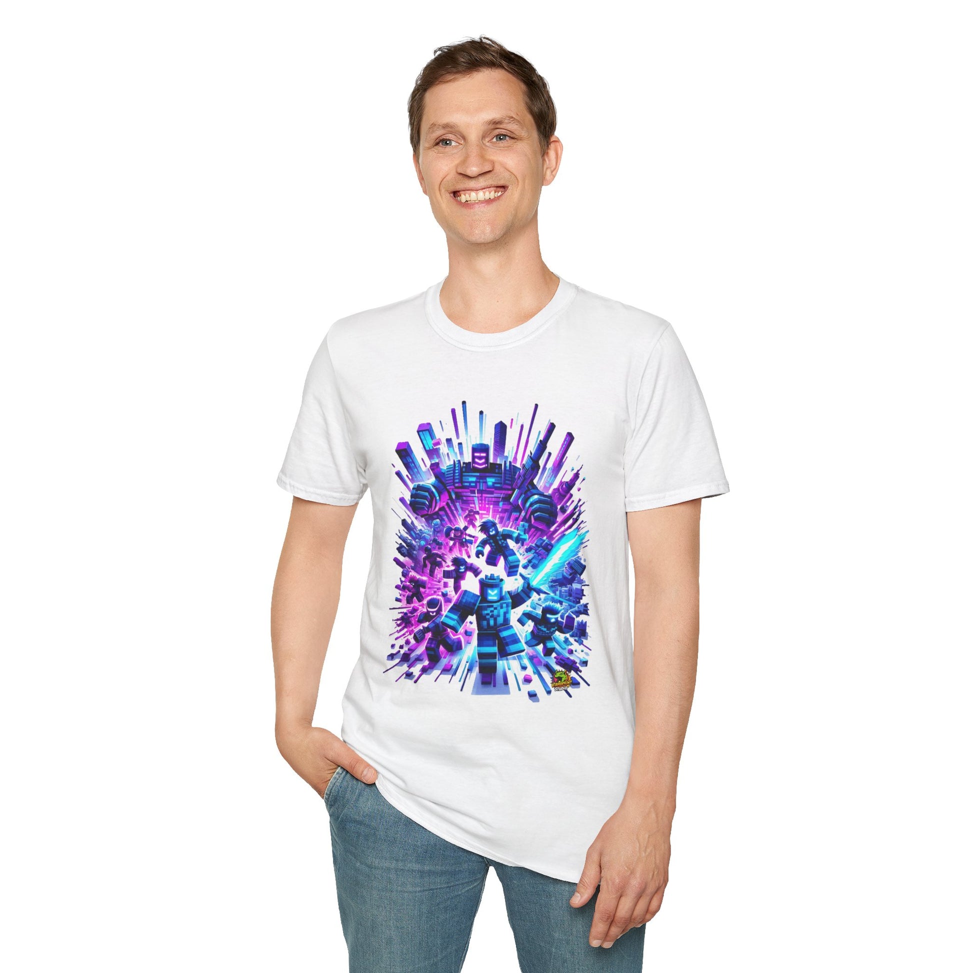 Skyline - Roblox T-Shirt - Block City Skyline - premium material. limited stock. Order yours now and stand out with this exclusive piece!