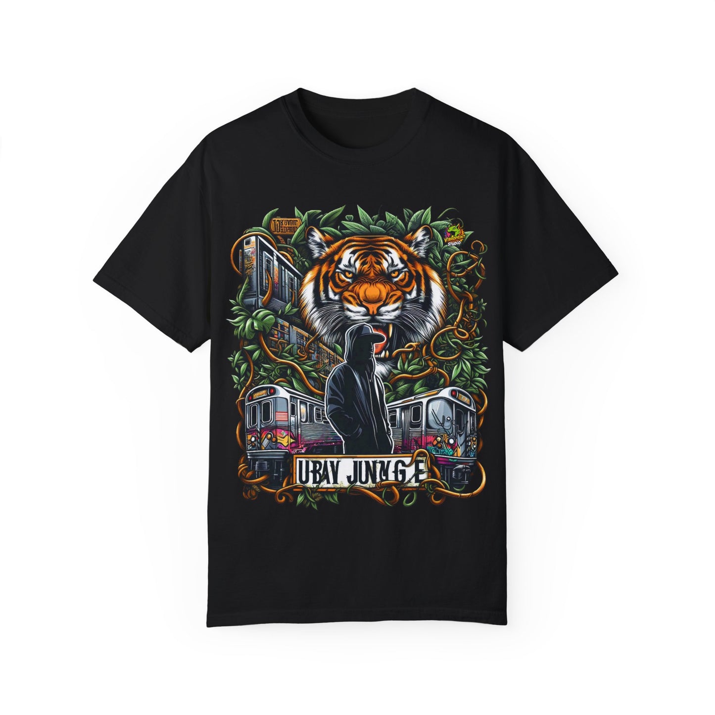 Urban Jungle Vibes Rapper Merch | City Meets Nature T-Shirt Design - High Quality Image