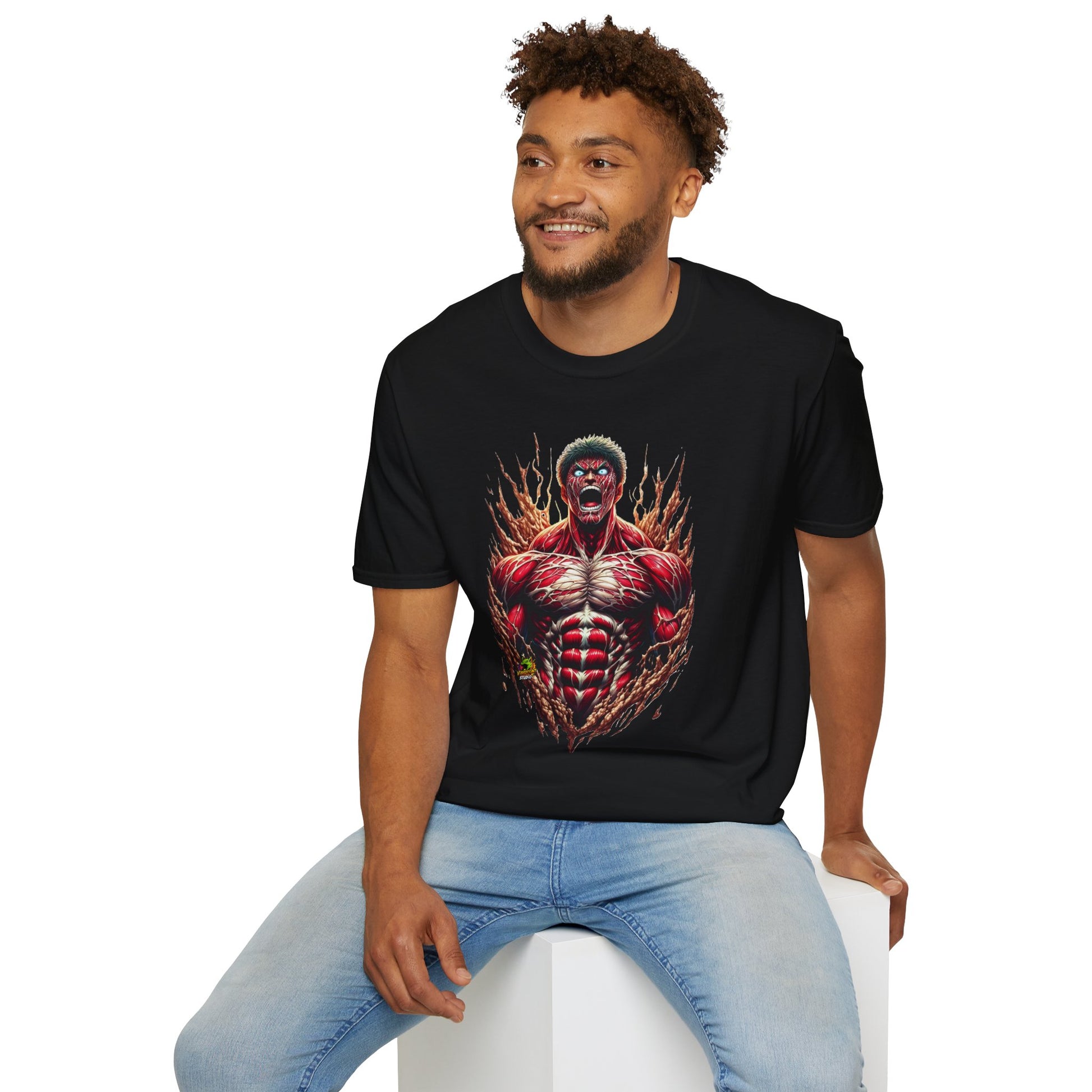 | - UFC T Shirt | Unleash Fierce Confidence | UFC Tee with Baki Anime Power for Athletes - custom-made. perfect gift idea. Order yours now and stand out with this exclusive piece!