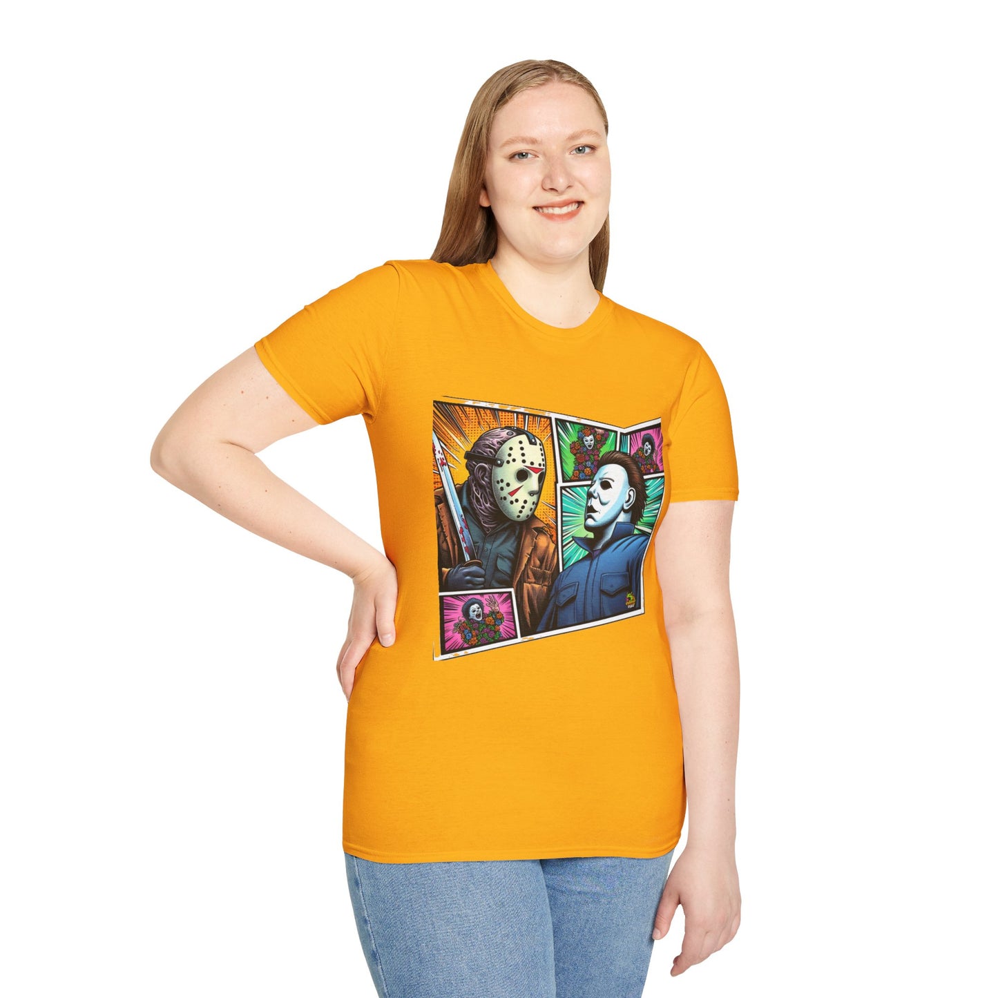 product - Jason Voorhees & Michael Myers Shirt | Funny Vintage Halloween Tee - custom-made. limited stock. Order yours now and stand out with this exclusive piece!