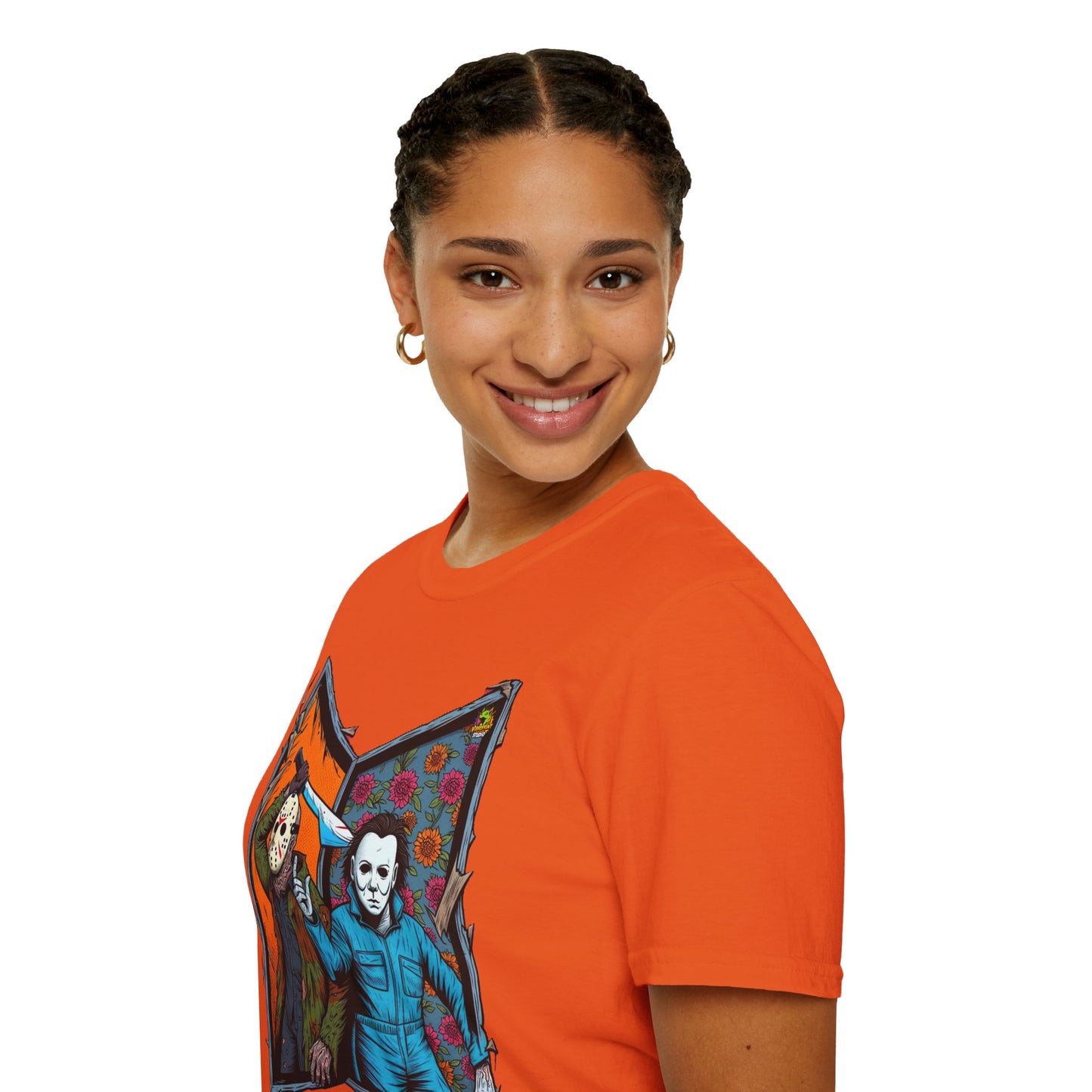 product - Jason Voorhees & Michael Myers T-Shirt | Funny Horror Tee - custom-made. limited stock. Order yours now and stand out with this exclusive piece!