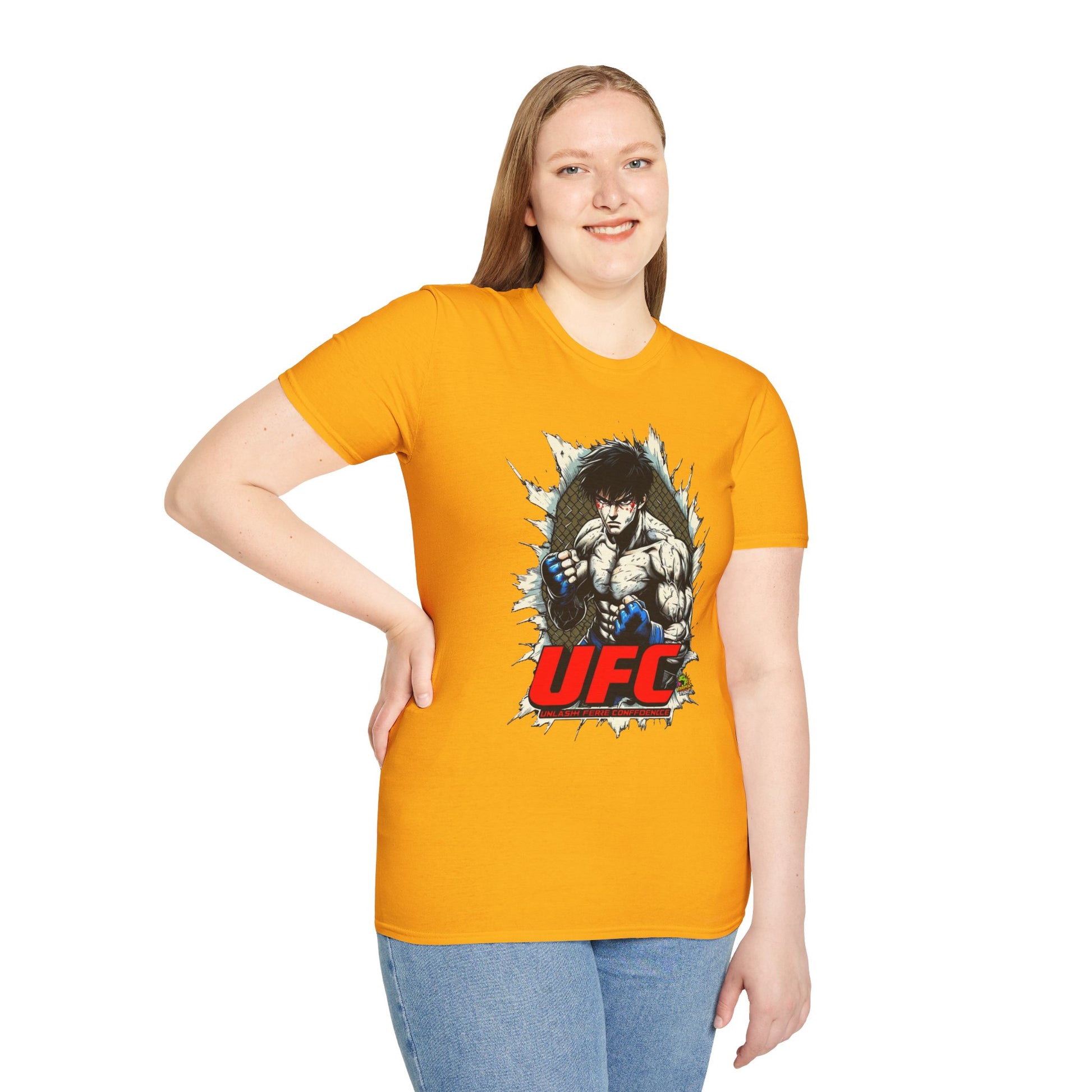 spooky season fashion - UFC T Shirt | Unleash Fierce Confidence | UFC Tee for Anime & Sport Lovers - high-quality material. unique graphic tee featuring iconic horror characters. Order yours now and stand out with this exclusive piece!