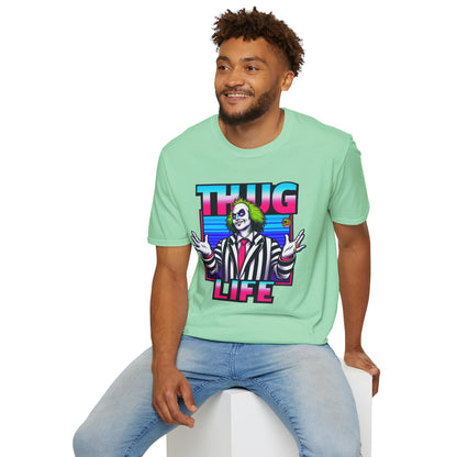 Graphic - Beetlejuice Shirt | Spooky Thug Life Tee | Halloween Beetlejuice Graphic Shirt for Men & Women - premium material. perfect gift idea. Order yours now and stand out with this exclusive piece!