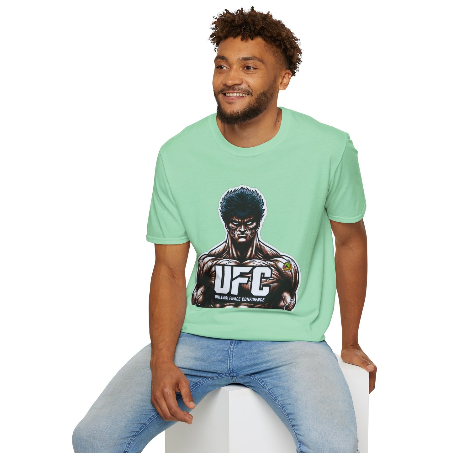 UFC T Shirt | Unleash Fierce Confidence | UFC Tee with Baki Anime Motivation for Fitness