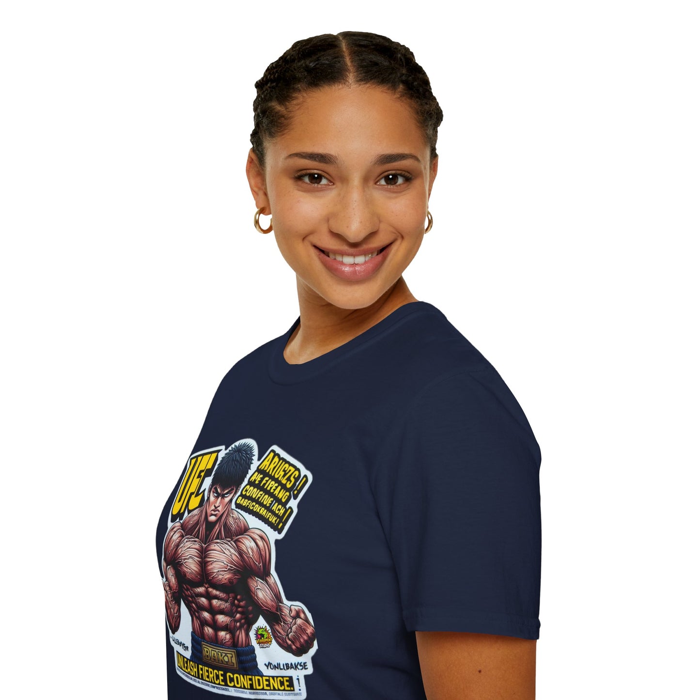 UFC T Shirt | Unleash Fierce Confidence | Motivational UFC Tee with Baki Anime Elements