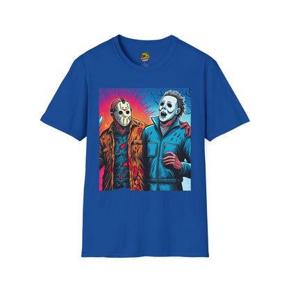 Halloween - Jason Voorhees & Michael Myers Shirt | Funny Vintage Halloween Tee - custom-made. perfect gift idea. Order yours now and stand out with this exclusive piece!