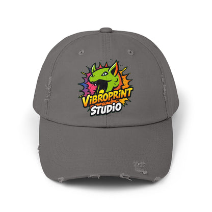 Vibroprint Studio Logo Distressed Cap | Vintage Designer Snapback |