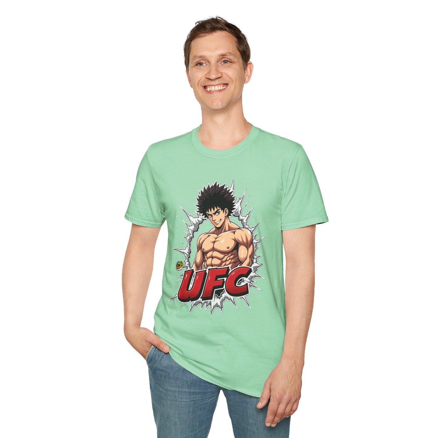 UFC T Shirt | Unleash Fierce Confidence | Motivational UFC Tee with Baki Anime Elements