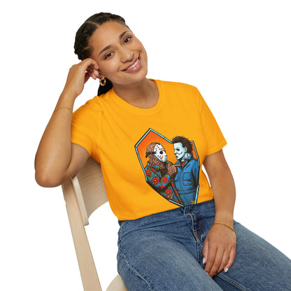 Funny - Michael Myers Vintage Shirt | Jason & Michael Funny Horror Tee - premium material. limited stock. Order yours now and stand out with this exclusive piece!