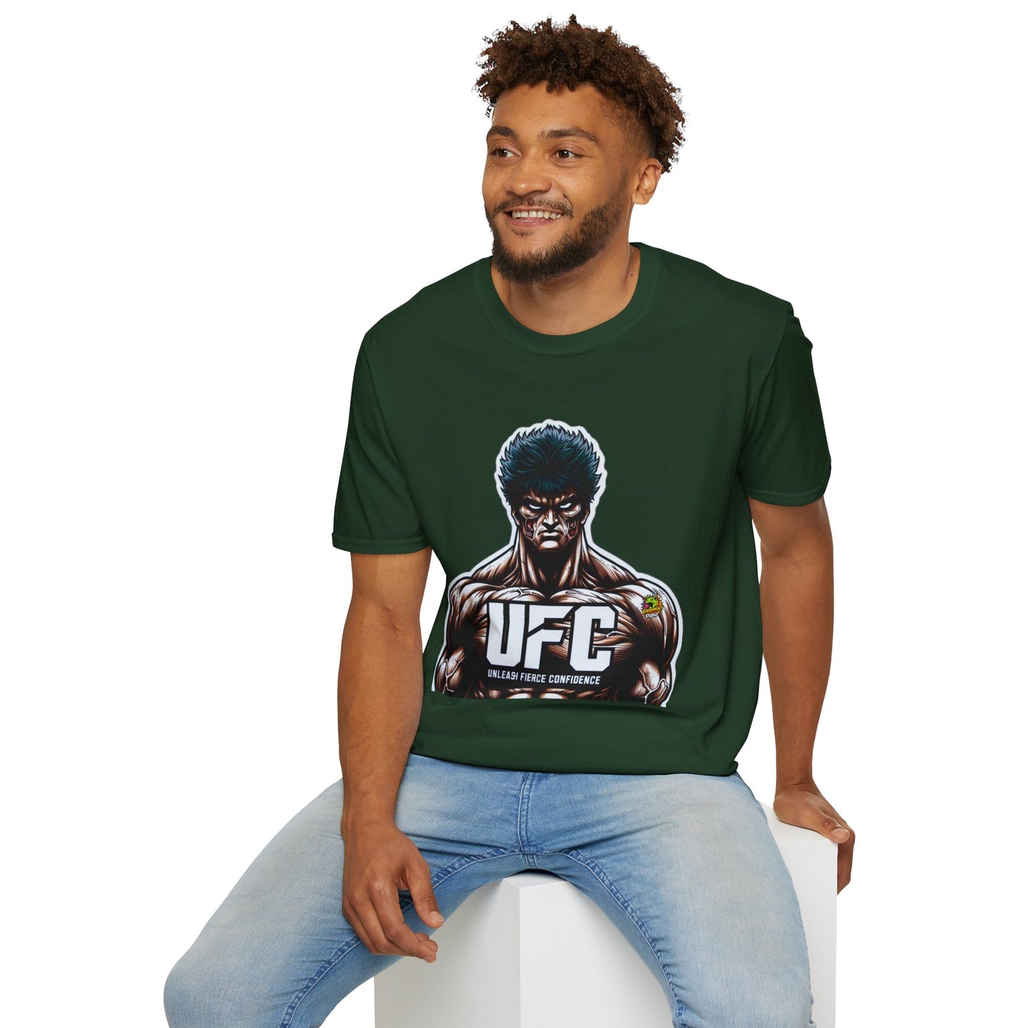 UFC T Shirt | Unleash Fierce Confidence | UFC Tee with Baki Anime Motivation for Fitness