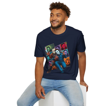 Tee - Jason Voorhees & Michael Myers Funny Shirt | Halloween Picnic Tee - premium material. limited stock. Order yours now and stand out with this exclusive piece!